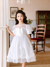 Young Girls' Fashionable Puff Dress, Korean Style Summer Dress For Toddler Young Girls, Skin-Friendly Princess Dress With Sleeveless Vest Design
